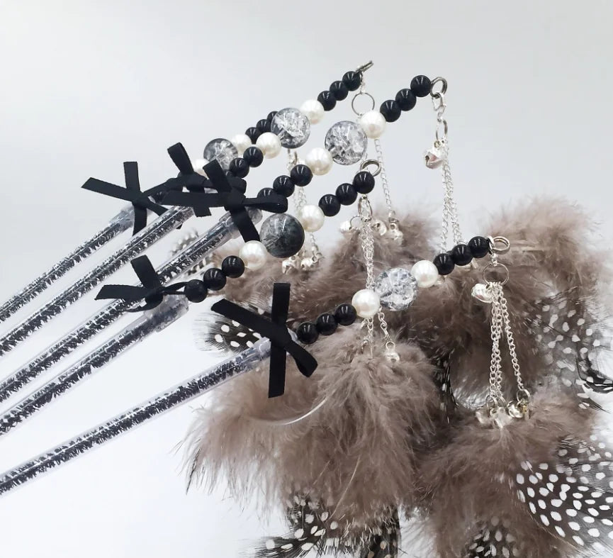 Colorful Long Cat Teaser Stick